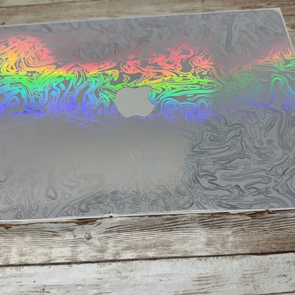 dbrand MacBook Air 13 2022- Present Skin triple White Holo 2 piece Vinyl Decal